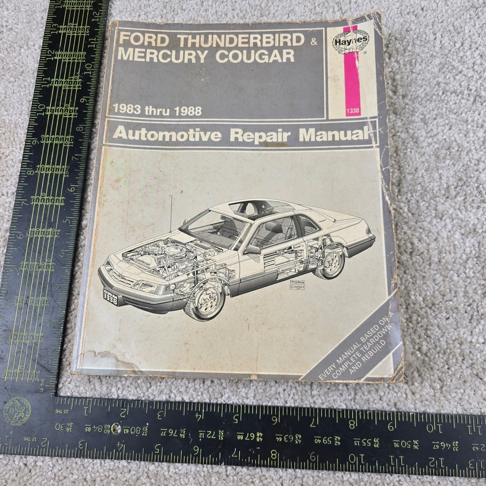 Haynes 1338 Ford Thunderbird Mercury Cougar XR7 Repair Manual 1983-1988